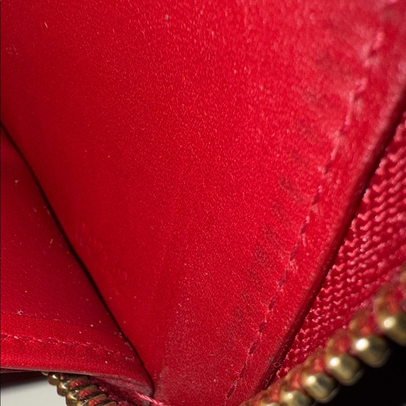 Louis Vuitton Red Vernis Monogram Zippy Wallet Patent Leather Gold Zip - Picture 14 of 14